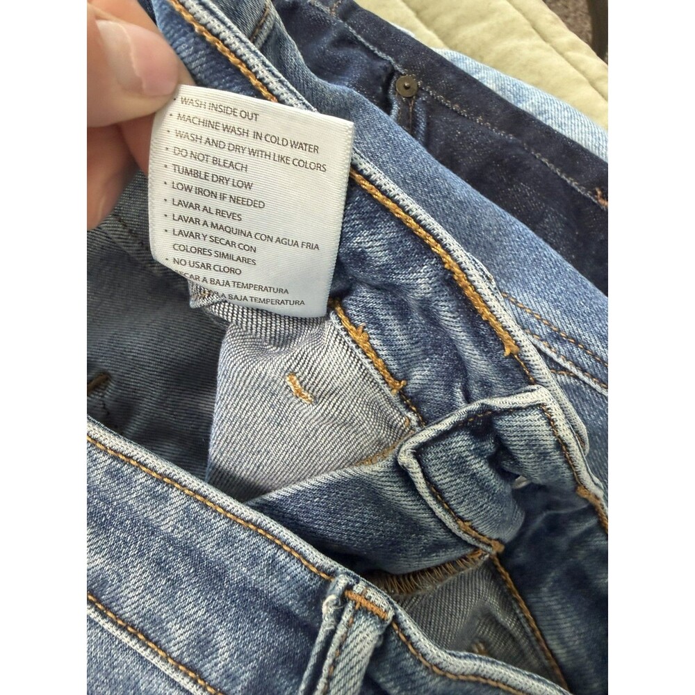 Kancan High Rise Wide Leg long Jeans Medium Wash faux front Pocket Size 5/26 - Picture 3 of 5